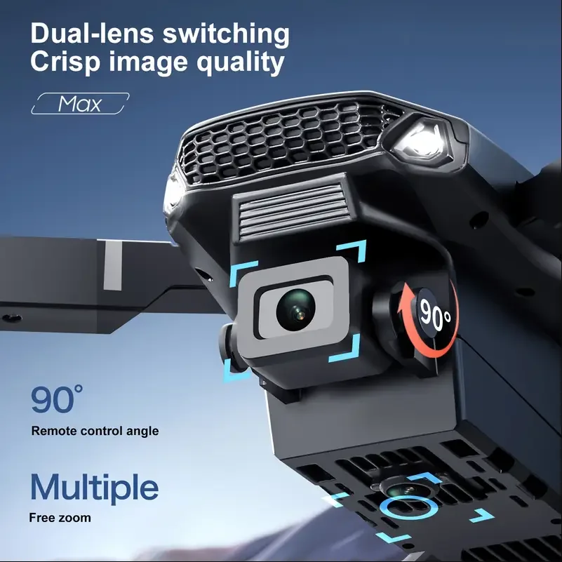 2025 E88 ドローン HD デュアルカメラ、画面操作で - Eachine Drone E58 のレビューと価格